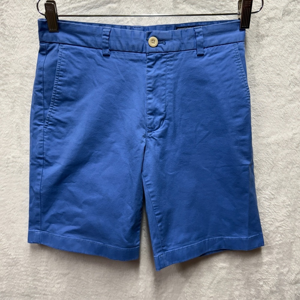 Vineyard Vines Chino Shorts Mens 28 Blue Cotton Stretch Mid Rise Preppy Casual